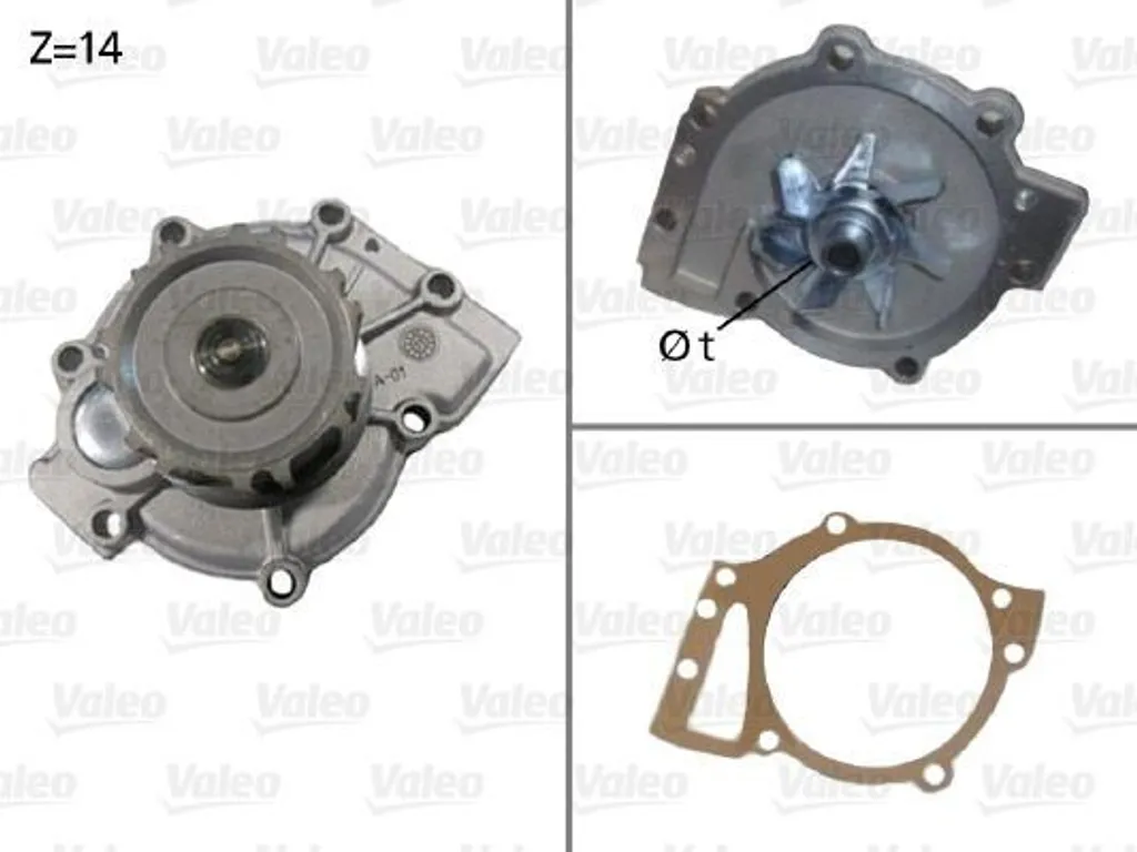 Pompe à eau pour restauration et entretien Volvo S90 et V90 Valeo