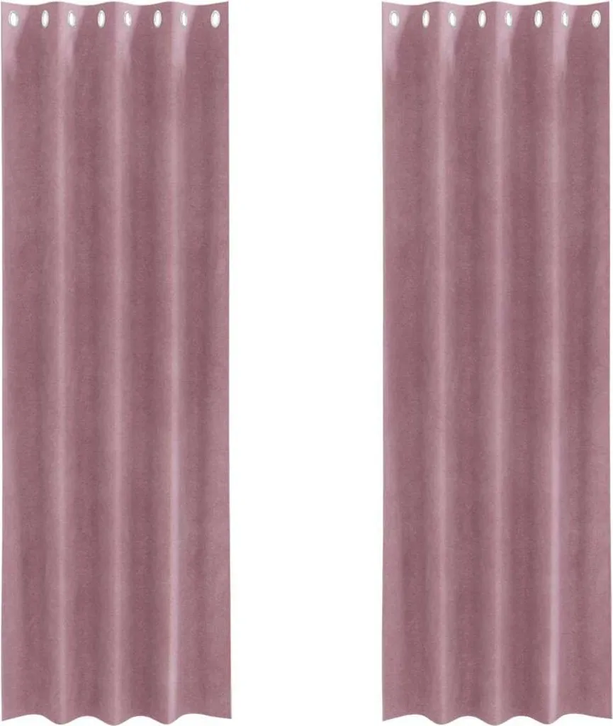 vidaXL Rideaux occultants 2 pcs rose foncé 140x260 cm en velours doux