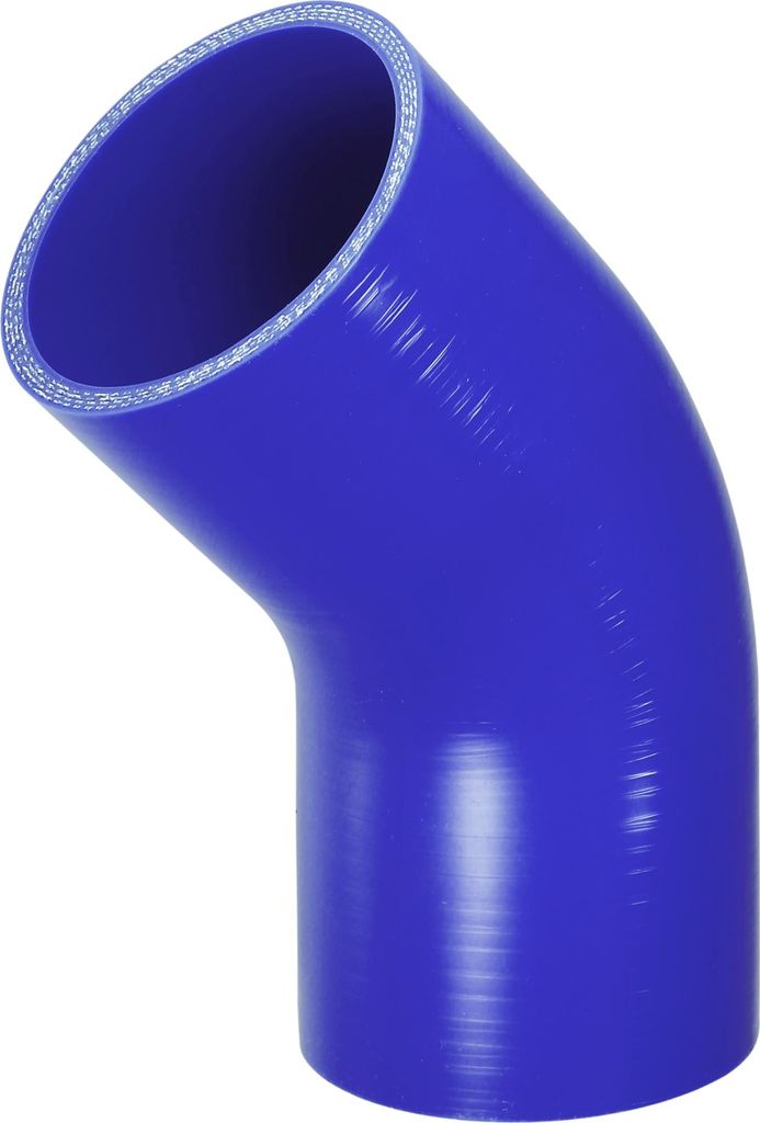 1 Stück 76mm 2,99" ID 90mm 3,54" Länge 45 Grad blau Autosilikonschlauch Kühlmittelschlauch Universal
