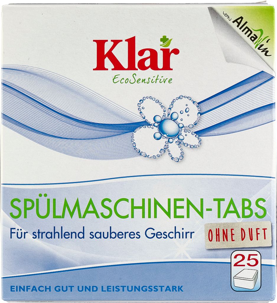 Klar Spülmaschinen-Tabs Ohne Duft 25 St. , 500 g Produktbild 