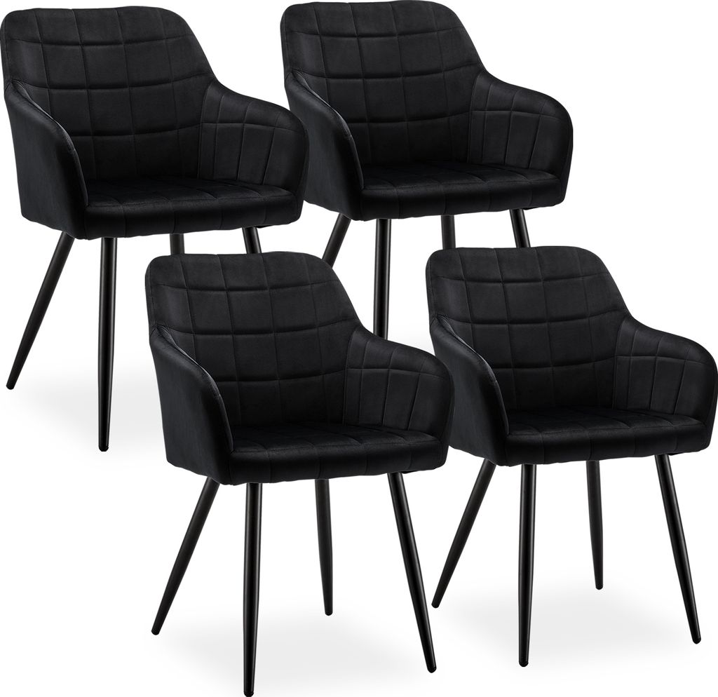 CLP 4er Set Esszimmerstühle Antibes - schwarz ab 170.99 € | Vergleiche