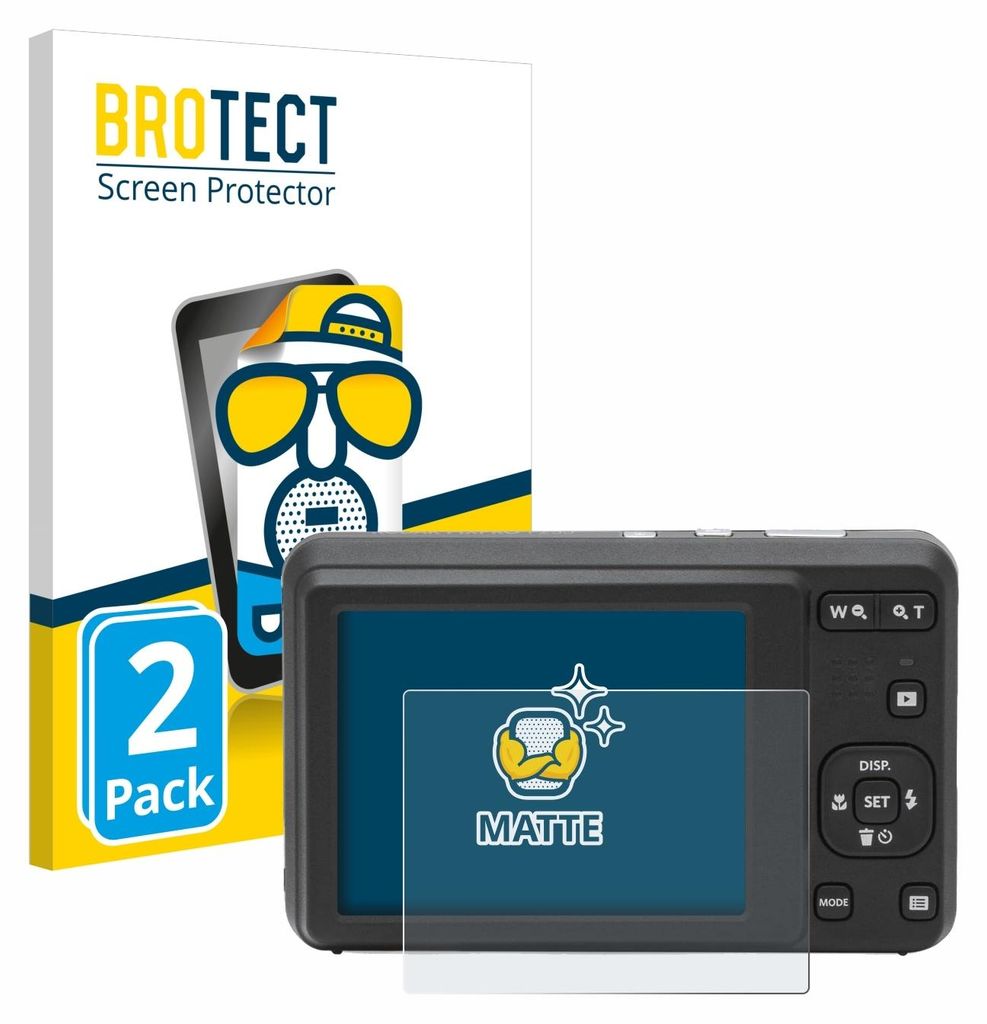 2x BROTECT Schutzfolie für Kodak Pixpro FZ55 Displayschutz Displayschutzfolie Folie Matt Entspiegelungsfolie