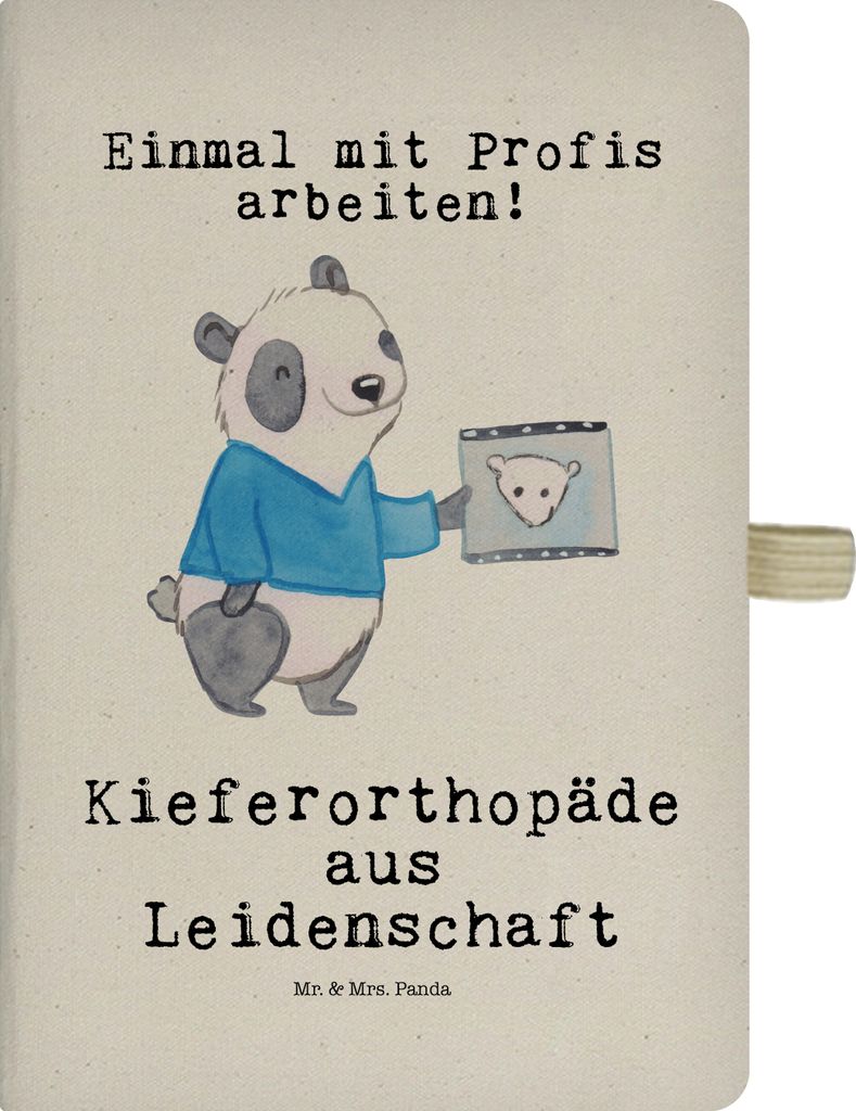 Mr. & Mrs. Panda Tagebuch Kieferorthopäde Leidenschaft - Transparent - Geschenk, Adressbuch, Notizheft, Journal, notizbuch, Kladde