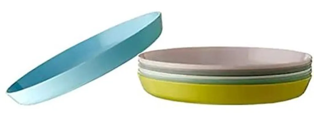 Petites Assiettes à Dessert en Plastique Pastel (19 cm) - Lot de 6