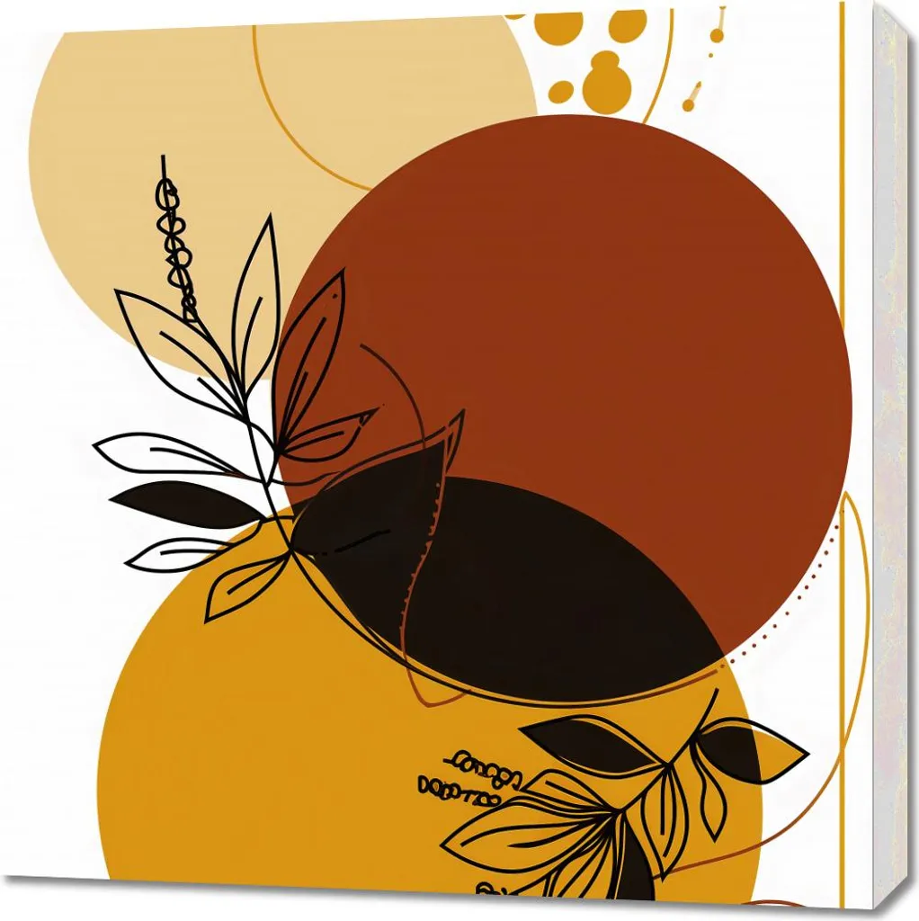 Quadro 70x70 cm Echo Solarne: Arte Moderna Astratta per Pareti Eleganti