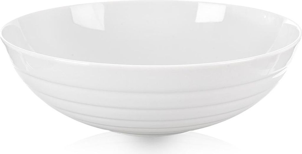 Orion | Salatschüssel - 26 cm - 2,5 L - Weiß - Aus Porzellan - Spülmaschinen- und Mikrowellenfest - Schüssel für die Küche