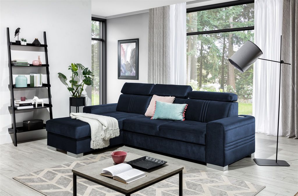 Ecksofa Schlafsofa NOLAN XS inkl USB in Stoff Monolith Produktbild 