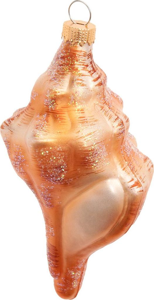 Krebs Glas Lauscha Christbaumschmuck Meeres-Deko: Meeresschnecke - aus Glas - handbemalt & mundgeblasen, ca. 12cm