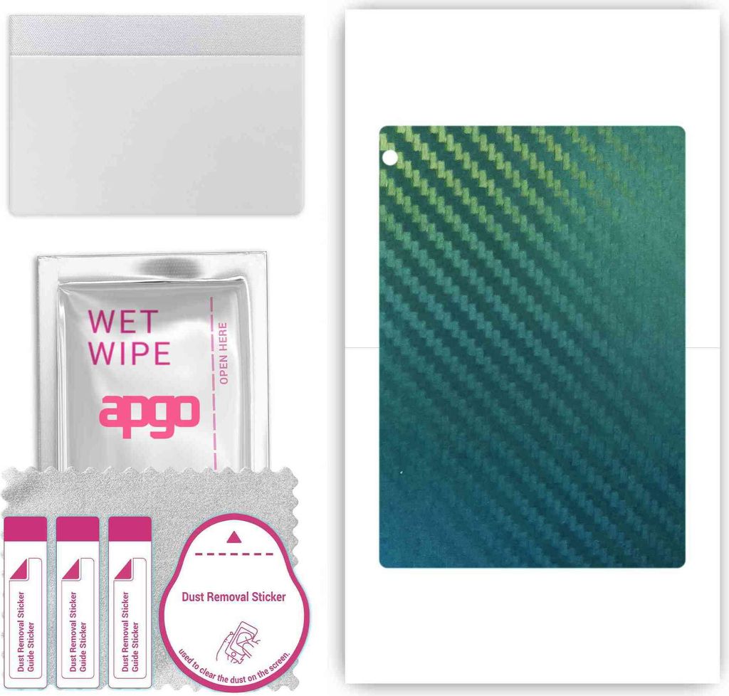 apgo Rückseite Schutzfolie, Skin, kompatibel mit Lenovo M10 FHD REL, Hinten Displayschutzfolie aus Vinylfolie, kratzfest, einfache Montage - Kohle...
