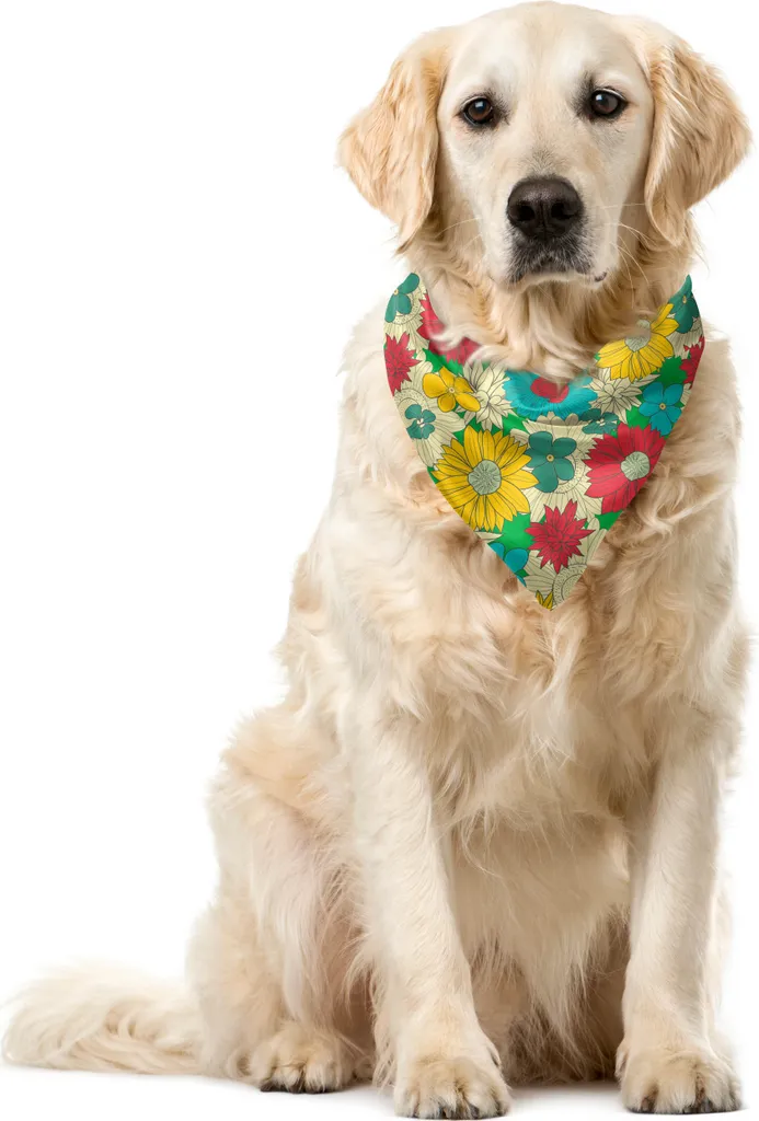 Bandana ABAKUHAUS Vintage Pet - Emozioni Floreali 40x40 per Cani