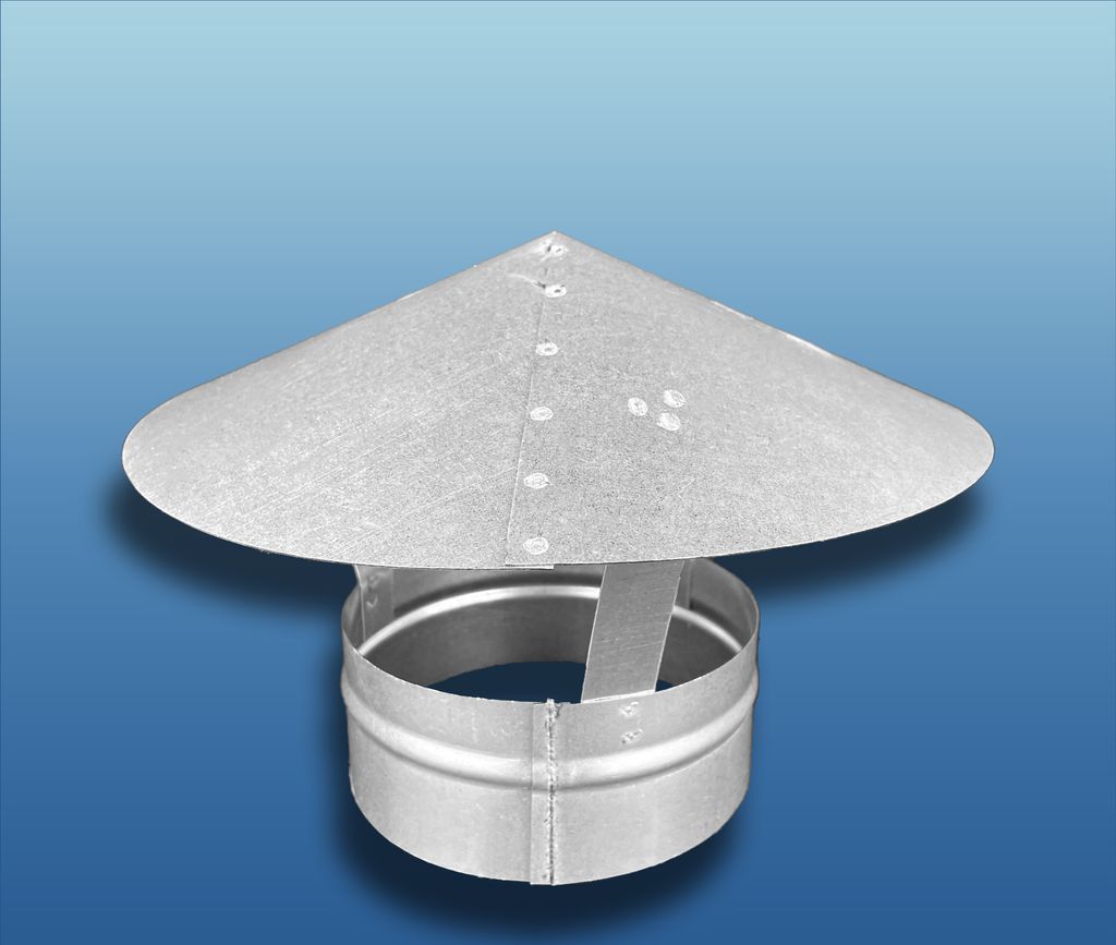 Wickelfalz Dachhaube Modell KE : Ø 150 System: Ø 150