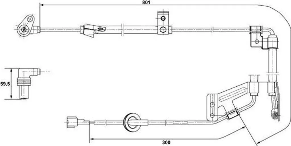 Bosch 0 265 001 273 Sensore ABS Originale Nissan Primera - Qualità OE - 1