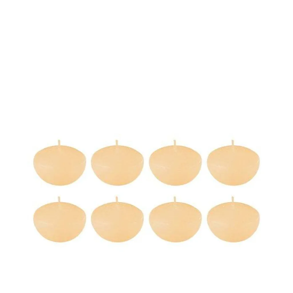 Bougies Flottantes pour Centre de Table J-Line Beige Petit Modèle Lot 4