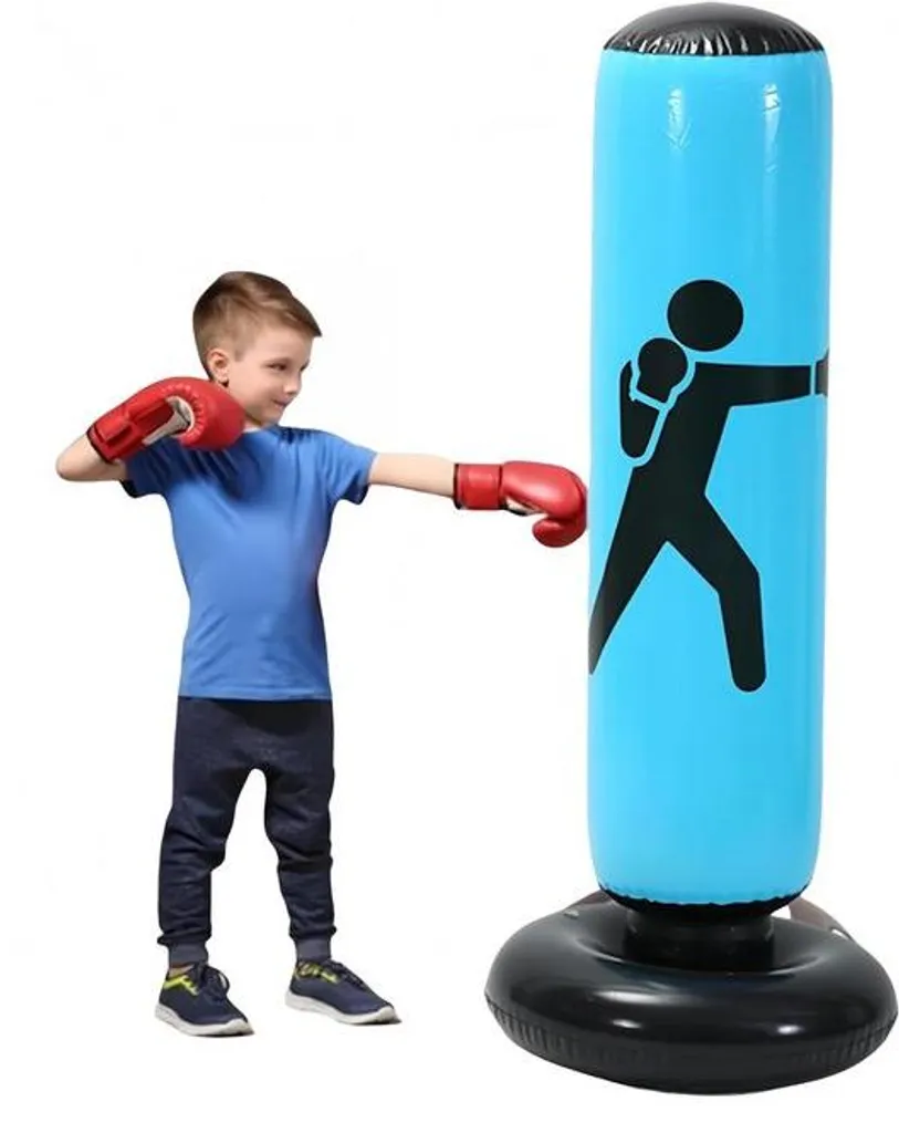 Sac de boxe sur pied 160 cm Karaté en PVC : s'entraîner sans faire de trou