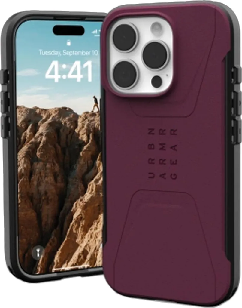 Cover UAG Civilian iPhone 16 Pro MagSafe Rosso - Resistenza 6 Metri