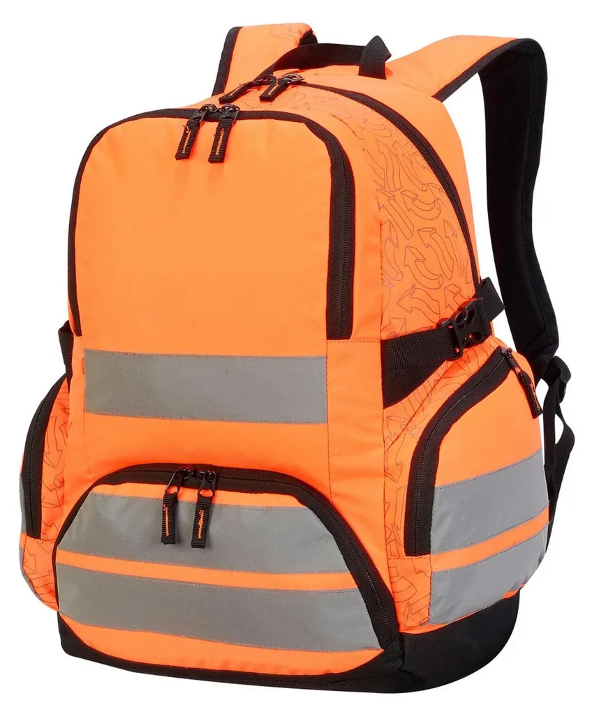 Sac à dos haute visibilité orange FK832 : soyez vu et protégé partout