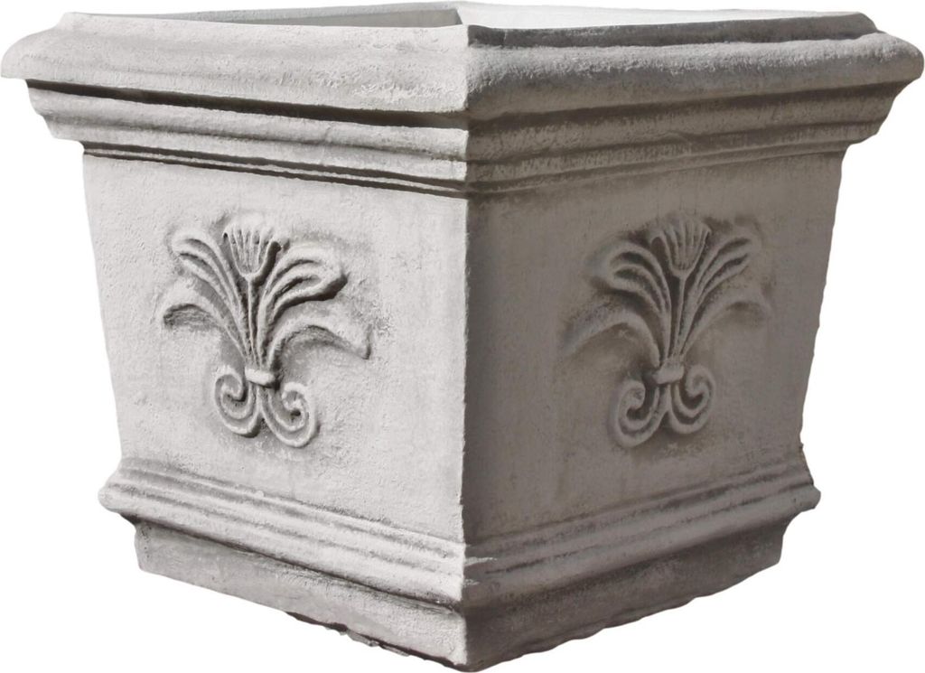 Amphore aus Steinguss für den Garten zum Bepflanzen Frostfest Witterungsbeständig und Neu 38cm Höhe, JA-028