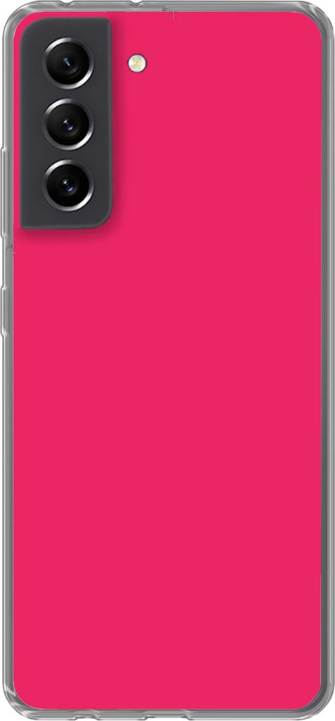 MuchoWow Handyhülle Schutzhülle Hülle für Telefoonhoesje Samsung Galaxy S21 FE Karmin - Farben - Palette - Rosa Silikon Softcase Handy Hülle...