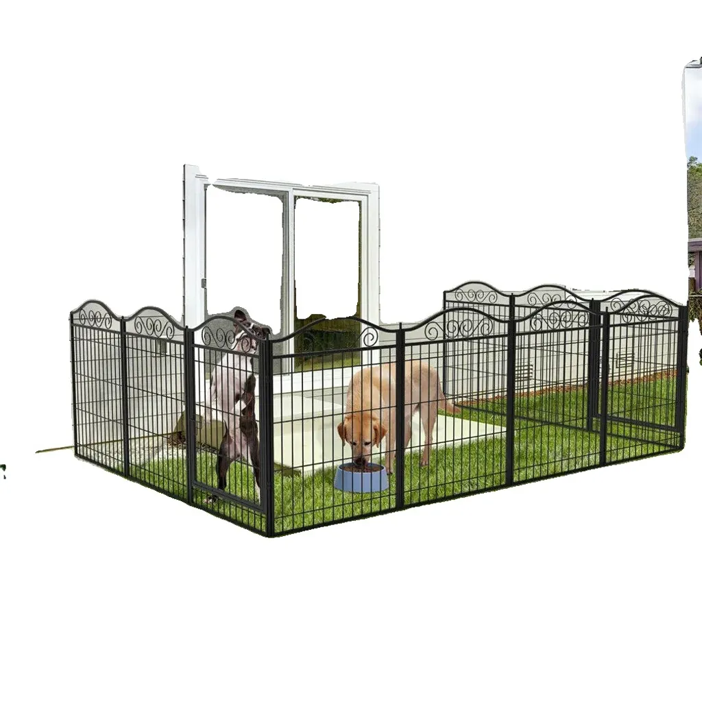 Parc pour chiens modulable intérieur jardin - Enclos pliable 80cm