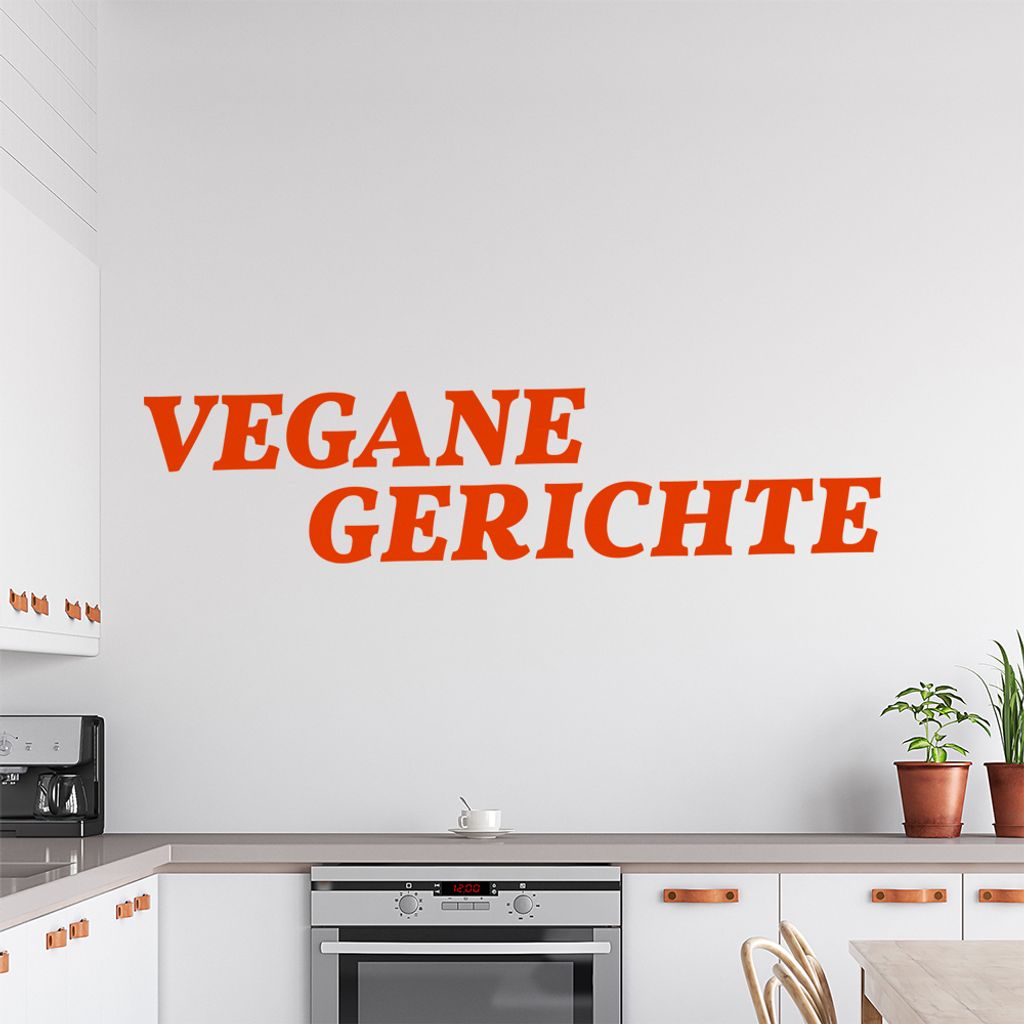 KIWISTAR Vegane Gerichte Veganer Wandtattoo in 6 Größen - Wandaufkleber Wall Sticker - Dekoration, Küche, Wohnzimmer, Schlafzimmer, Badezimmer