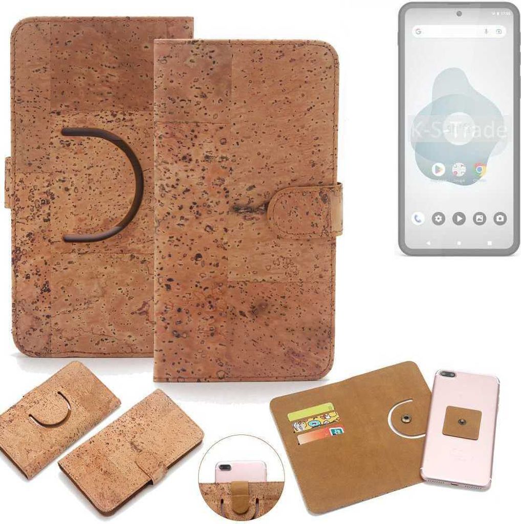 K-S-Trade Handy-Hülle Schutz-Hülle kompatibel mit Shift Phone8 Handyhülle Schutzhülle Korkhülle Kork-Hülle 1x