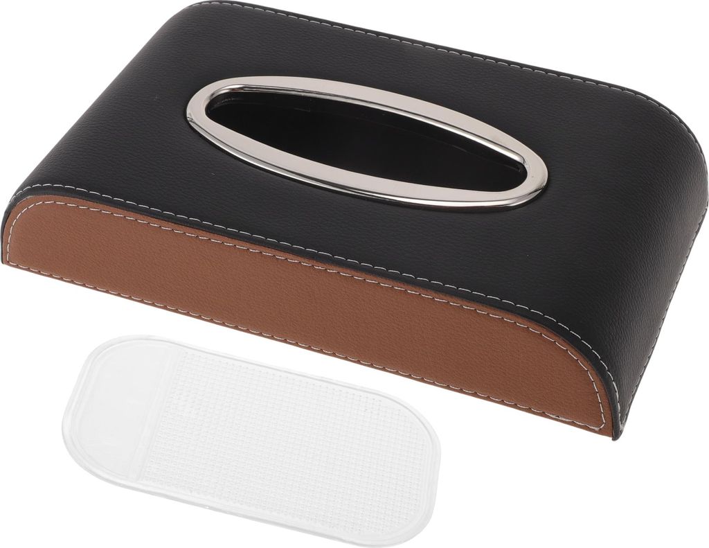 Autotaschenhalter Mit Antirutschmatte Autotaschenboxorganisator Mit Stahlring Polyurethan24x13x5cm Schwarz Braun 1 Stück