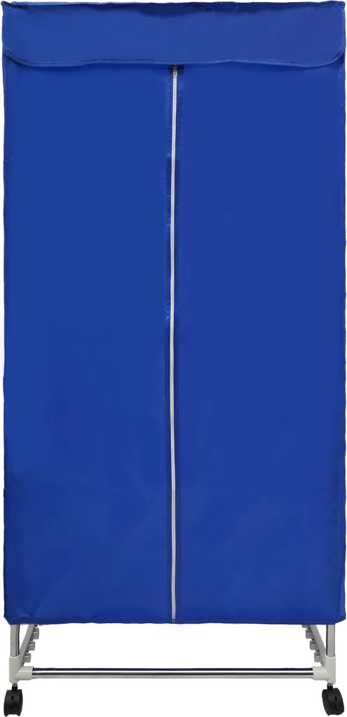 Sèche-linge électrique pliable bleu avec roulettes et timer 70x50x150cm - 6