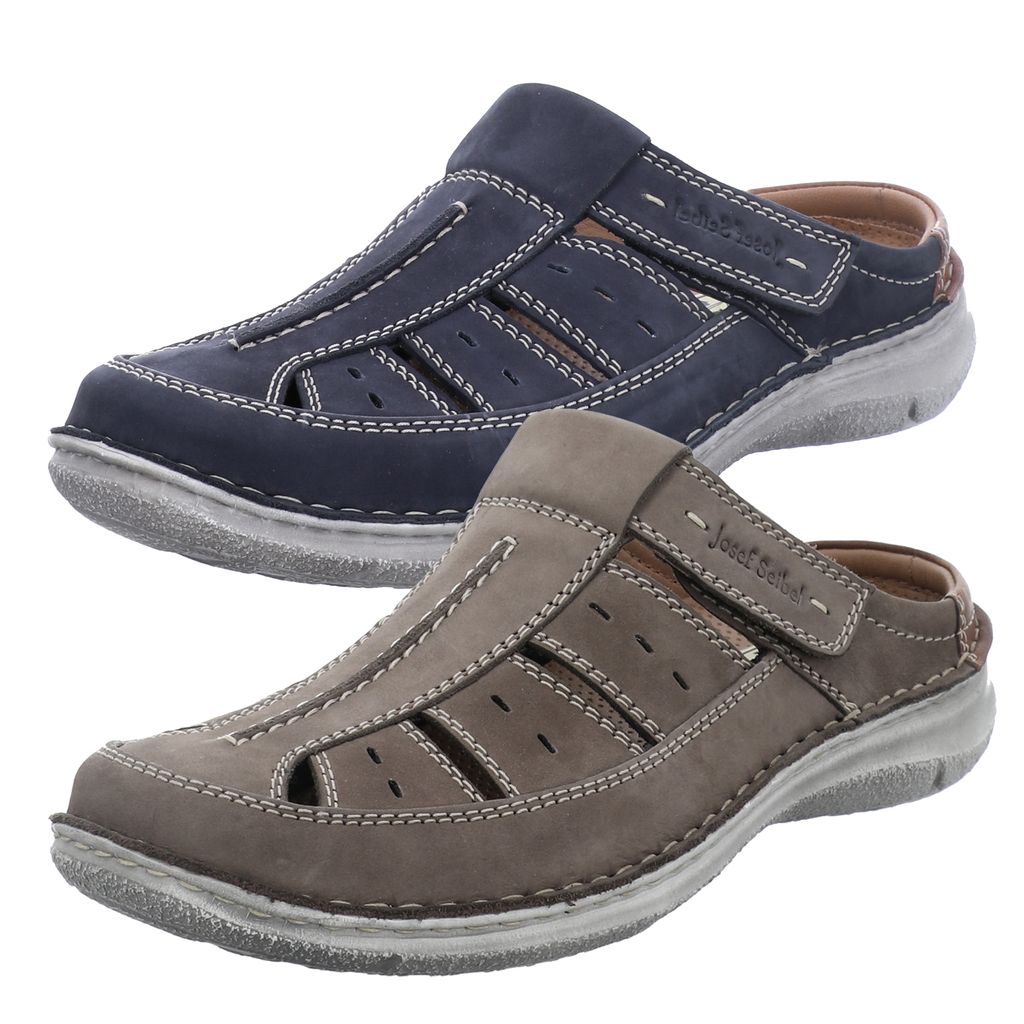 Josef Seibel Herren Clogs Pantoletten Anvers 76 43676-21, Größe:43 EU, Farbe:Grau