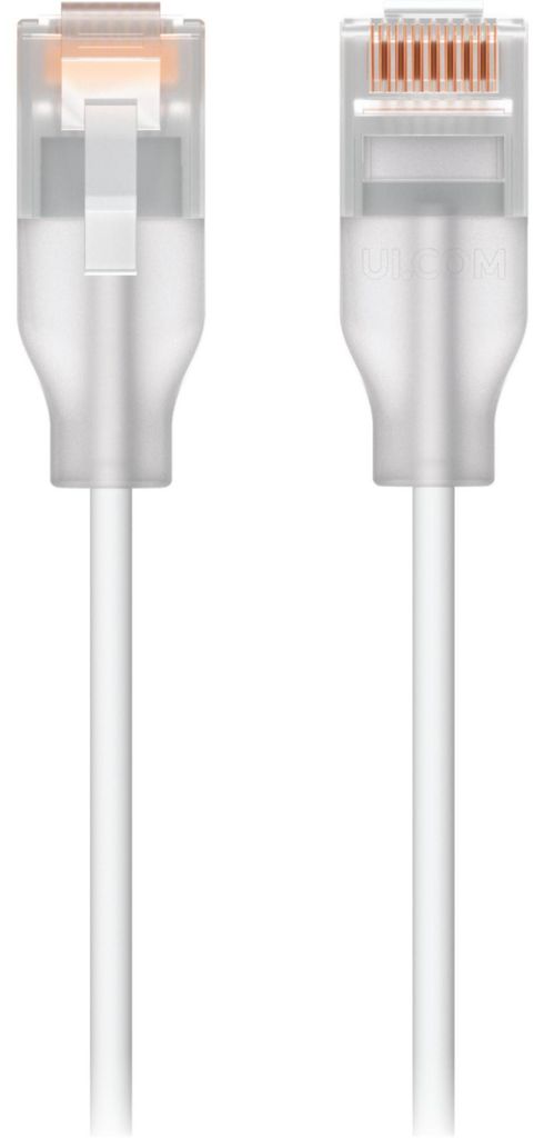 UniFi Etherlighting Cat.6 Patch Kabel (weiß/transparent, 0,15 Meter)