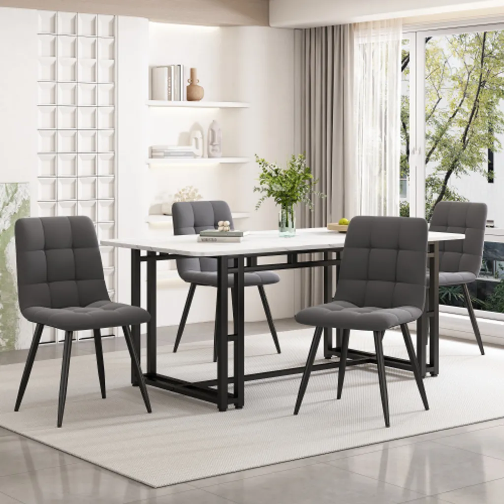 Tavolo Sala da Pranzo Sweiko 140x80 | Design Moderno & Gambe Metallo