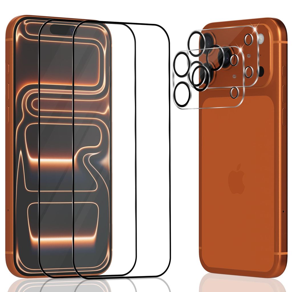 2-pak iPhone 17 Pro Szkło ochronne na ekran & 2-pak ochrona Zdjęcie produktu 