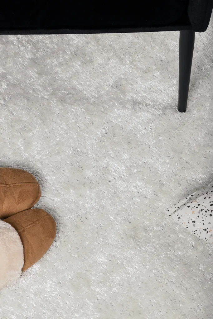 Tapis Mattis Ø200 cm polyester blanc - Douceur et résistance garanties