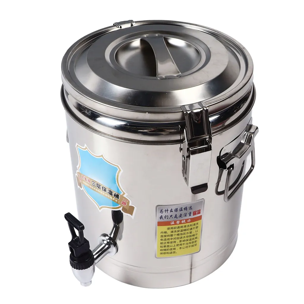Dispenser Bevande 10L Termico Inox - Secchio Zuppa per Feste