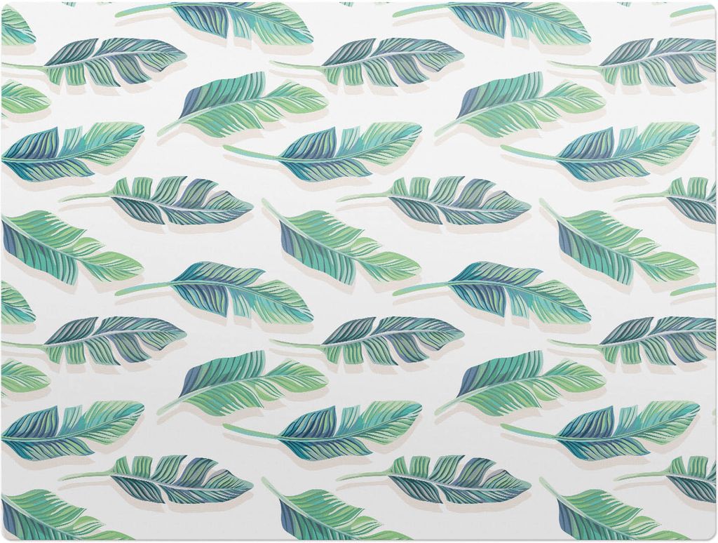 Tropische Blätter – Bodenschutzmatte – Rutschfest – Schutzmatte für Büro – Vinylmatte – Stuhlunterlage – 120 x 90 cm