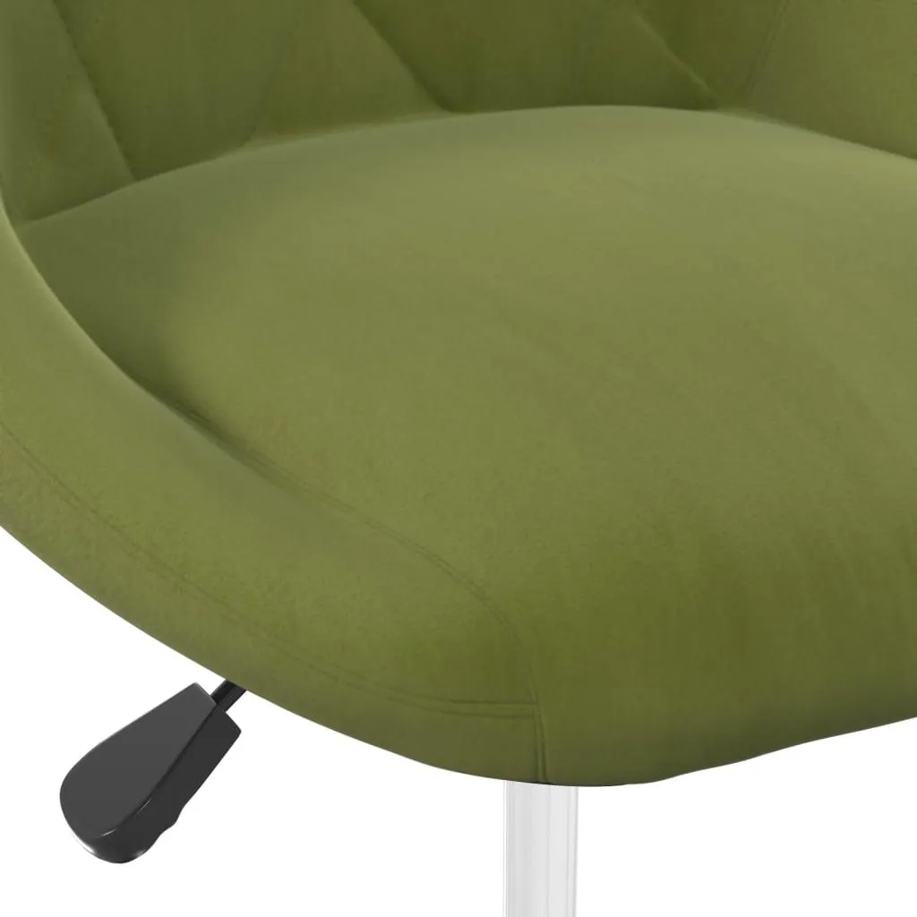 Chaise pivotante gain de place velours vert clair salle à manger x4 - 6