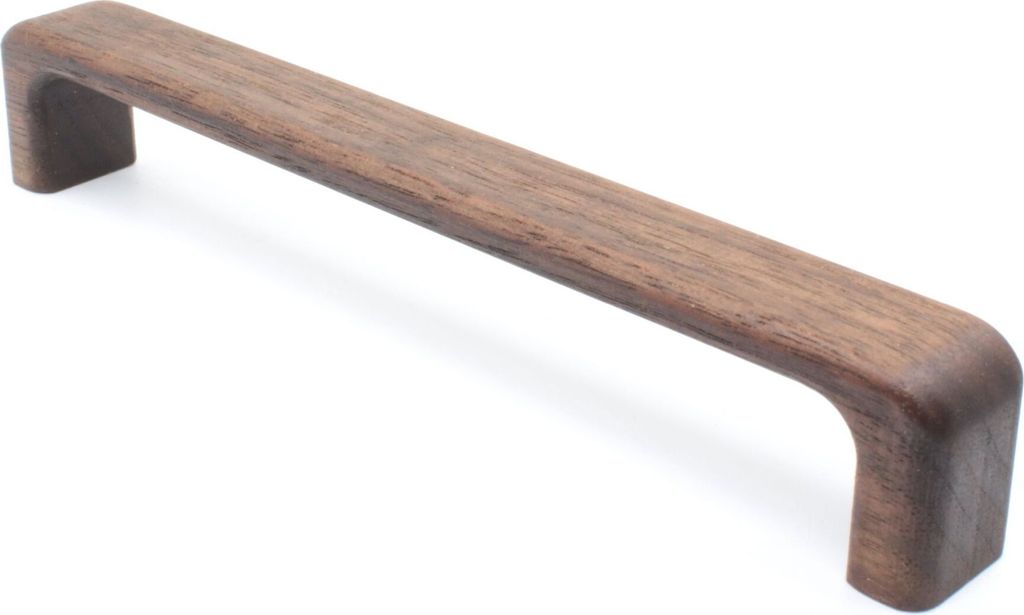 Möbelgriff BA 160mm Schrankgriff Nussbaumholz Küchengriff abgerundet