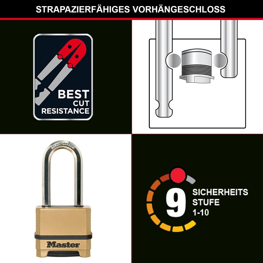 Candado Master Lock, serie Excell, nivel de seguridad 9, Imagen del producto 