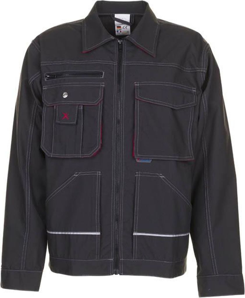 Größe 110 Herren Planam Basalt Bundjacke anthrazit rot Modell 2810