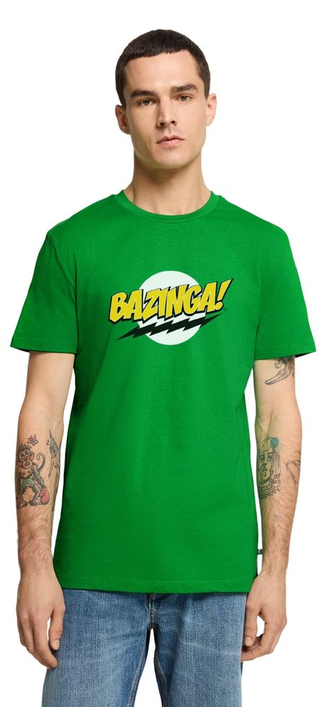 Spreadshirt The Big Bang Theory Bazinga Männer Premium T-Shirt, 5XL, Grün