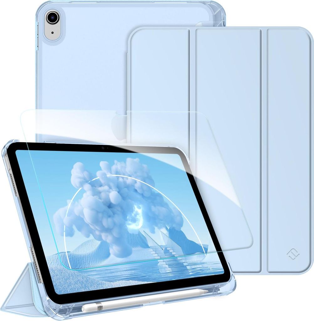 Fintie Hülle für iPad 11. Generation 2025 11 Zoll, iPad 10. Generation 2022 10.9 Zoll mit Schutzfolie - ultradünne leichte transparenter Rückse...