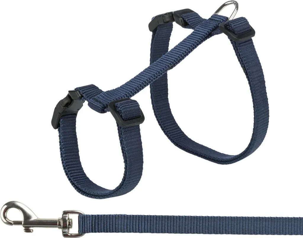 Harnais chat XXL réglable Trixie laisse 1,2m nylon haute qualité