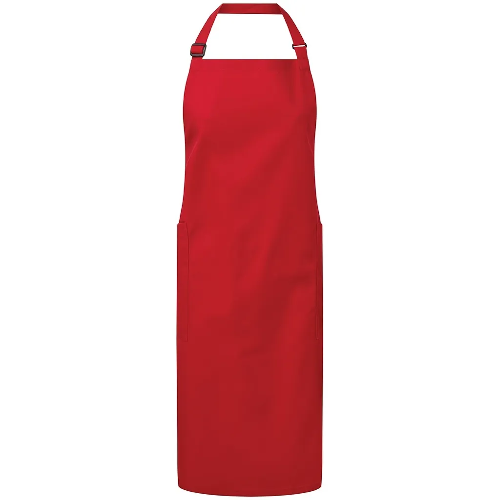 Grembiule Rosso Premier RW7971: Cotone Biologico Fairtrade Professionale