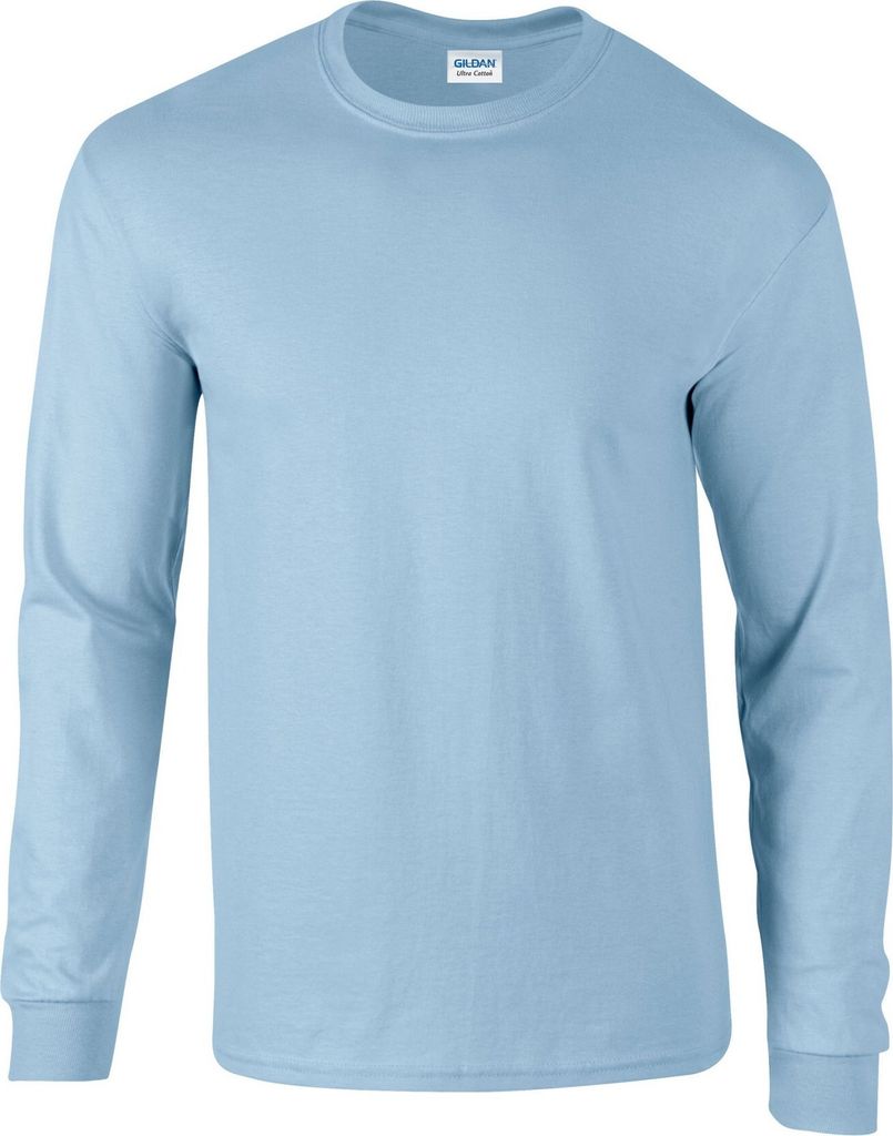 Gildan - "Ultra" T-Shirt für Herren/Damen Uni Langärmlig PC6430 (M) (Hellblau)
