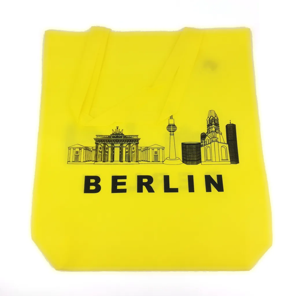 Sac en toile de Berlin Hipster #100927 Jaune - Tote Bag Urbain Robuste