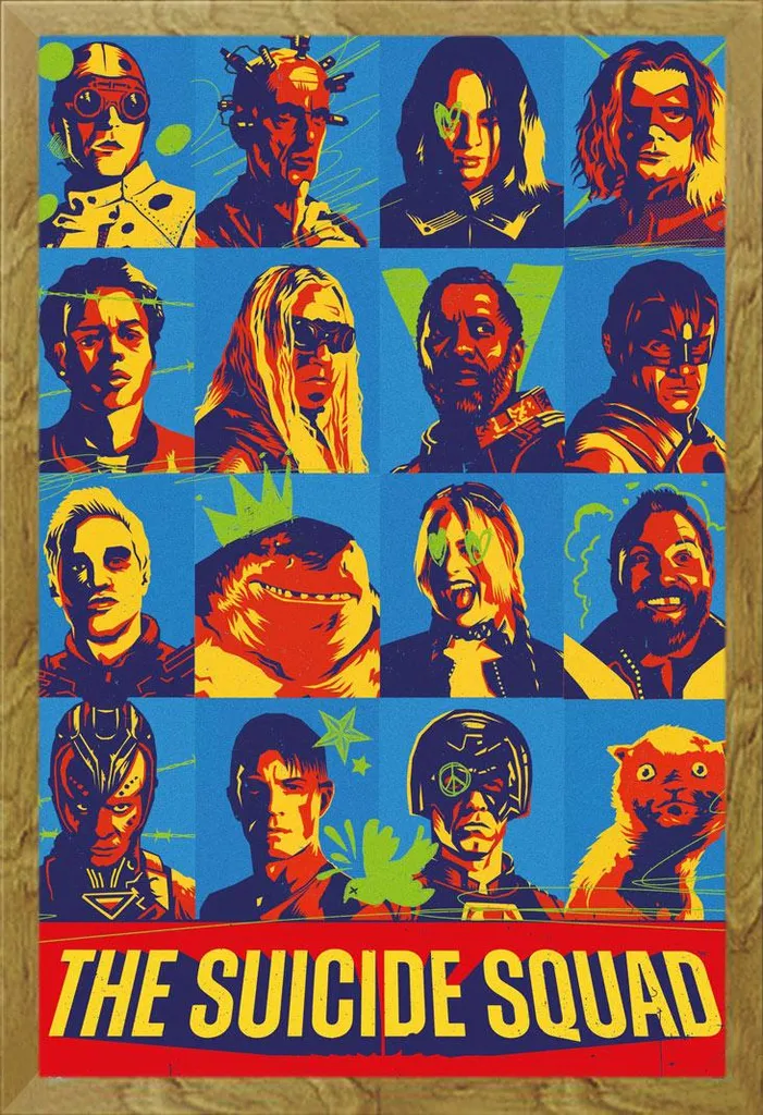 Poster DC Suicide Squad Incorniciato 61x91,5 - Cornice Shinsuke Oak