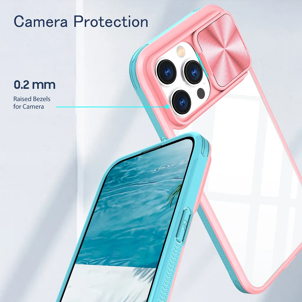UEEBAI Custodia Per IPhone 11 6,1” – Cover Con Protezione Scorrevole Per Fotocamera, Morbida TPU Opaca E Rigida PC