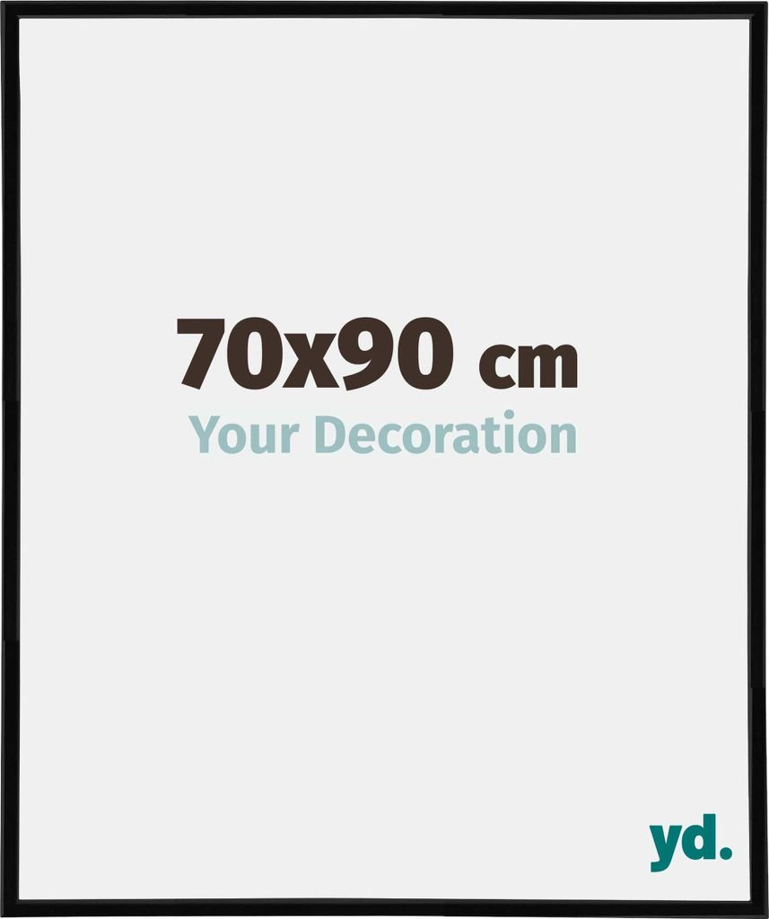 Bilderrahmen, 70x90 cm, Schwarz Hochglanz, Kunststoff, Annecy