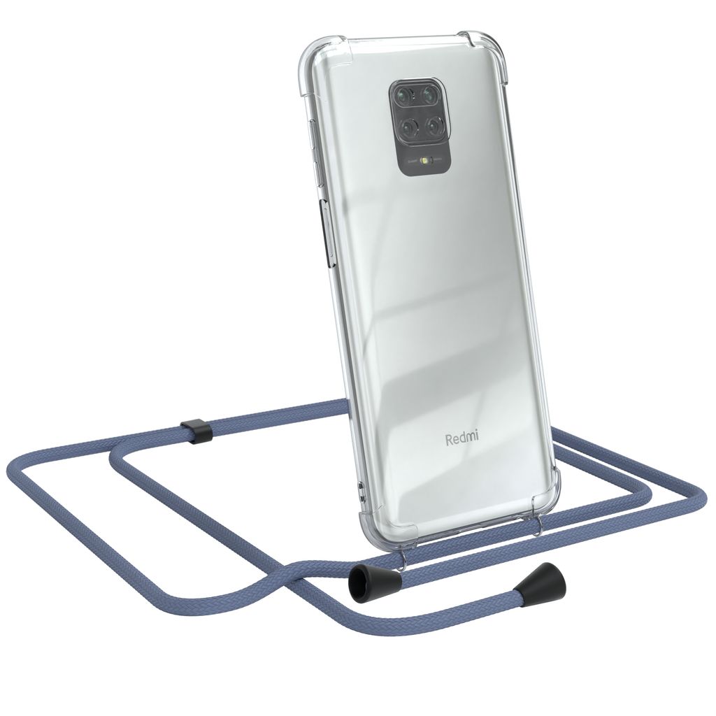 EAZY CASE Handykette kompatibel mit Xiaomi Redmi Note 9S / 9 Pro / 9 Pro Max, Handyhülle mit Umhängeband, Handykordel, Schutzhülle Clear, Band i...