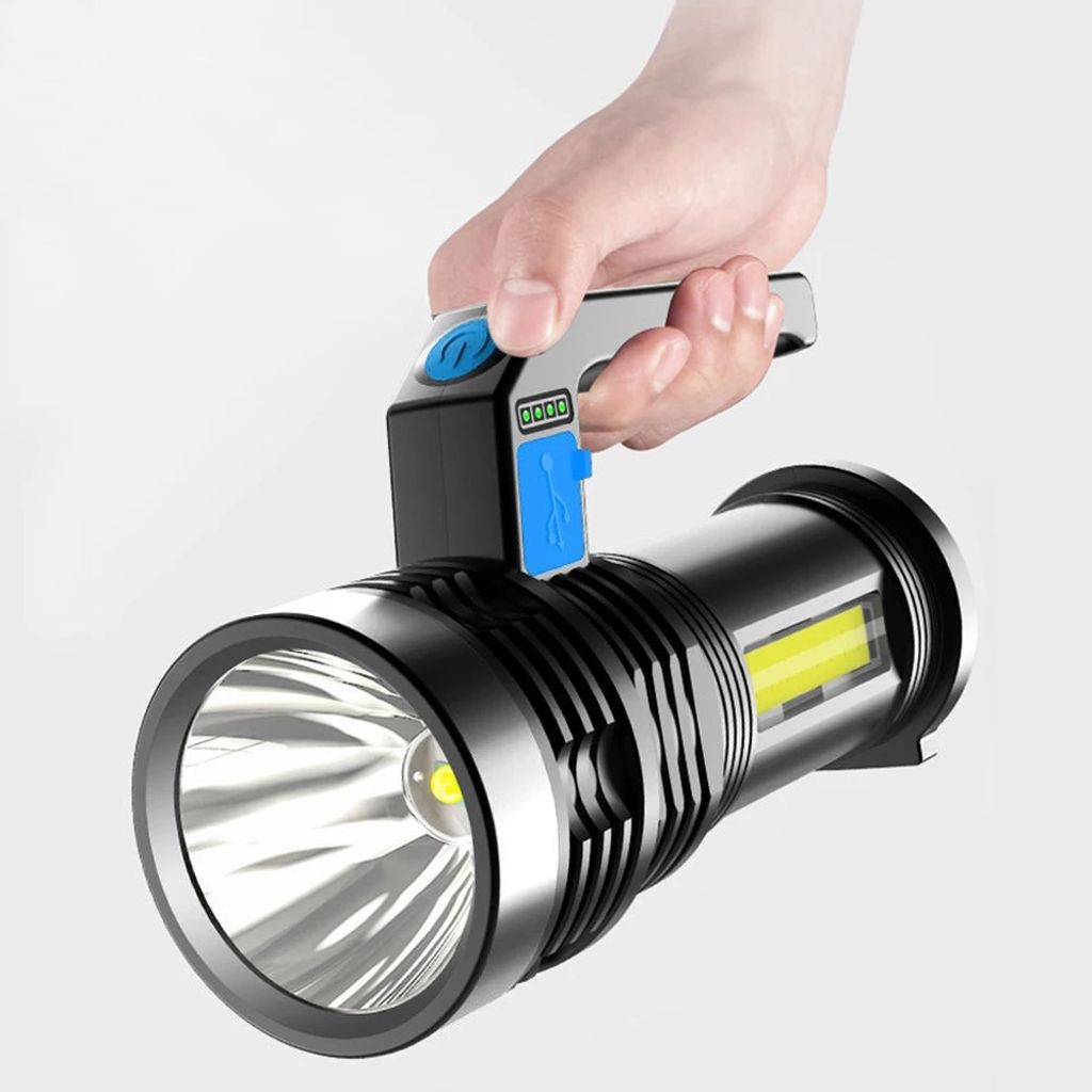 Tragbar 50W Solar COB LED Taschenlampe Wiederaufladbar Licht Arbeitslicht Lampe 