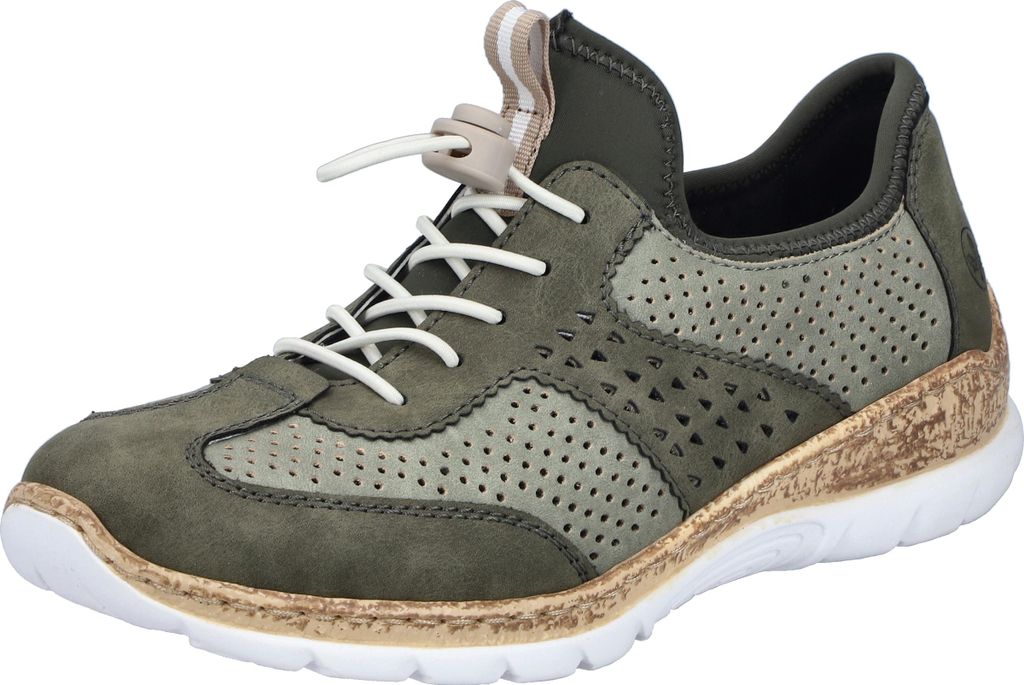 Rieker FSK Damen Halbschuhe N4245-54 liane/schilf/pesto FS 2025, Größe:41